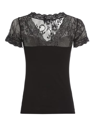 Laura Scott Spitzenshirt in schwarz