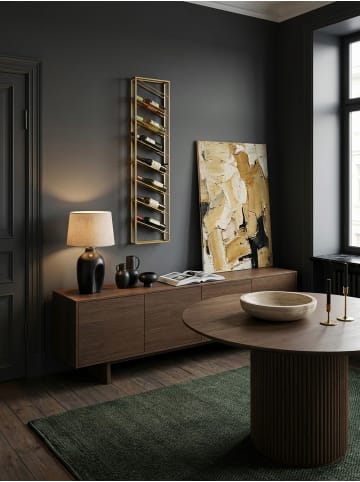 KADIMA DESIGN Weinregal Wand | Metall Gold, 36x150cm, 8 Flaschen in Gold