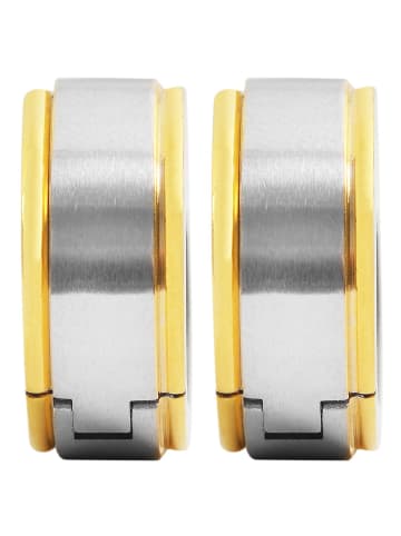 Adeliás Damen Ohrringe – Klappcreole aus Edelstahl in silber