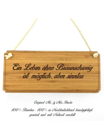 Mr. & Mrs. Panda Türschild Braunschweig mit Spruch in Keine Angabe