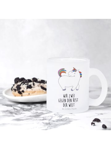 Mr. & Mrs. Panda Tasse Einhorn Stolzieren mit Spruch in Transparent