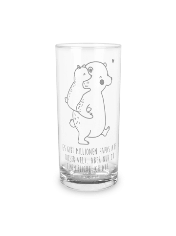 Mr. & Mrs. Panda Longdrinkglas Papa Bär mit Spruch in Transparent