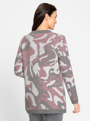 WITT WEIDEN Jacquard-Strickjacke in hortensie-steingrau-gemustert