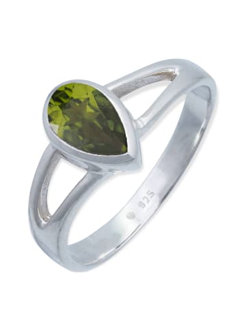 mantraroma 925er Silber - Ringe mit Peridot facettiert