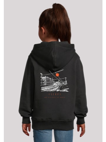 F4NT4STIC Hoodie Escape Discover the World Town Train Station in schwarz