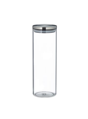 relaxdays 3x Vorratsglas in Transparent - 1,8 l