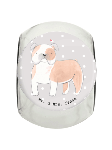 Mr. & Mrs. Panda Leckerli Glas Englische Bulldogge Moment ohne S... in Grau Pastell