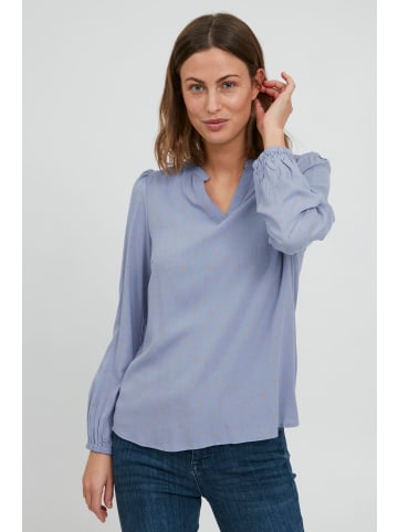 Fransa Langarmbluse FRESIDA 3 Blouse - 20610201  Langarmbluse mit V-Ausschnitt in Blau