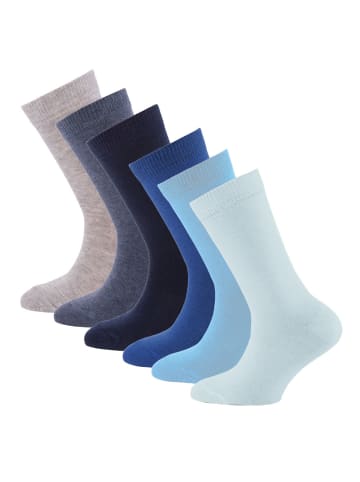 ewers 6er-Set Socken 6er Pack Uni in hellblau - türkis - marine