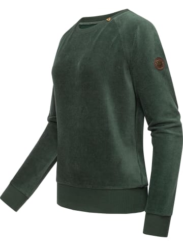 ragwear Kapuzensweatshirt Johanka Velvet in Pine Green