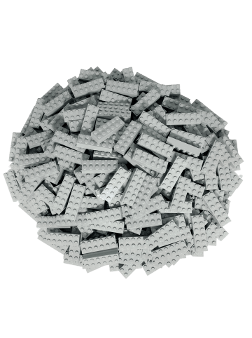 LEGO 2x6 Bausteine Hellgrau 2456 100x Teile - ab 3 Jahren in gray