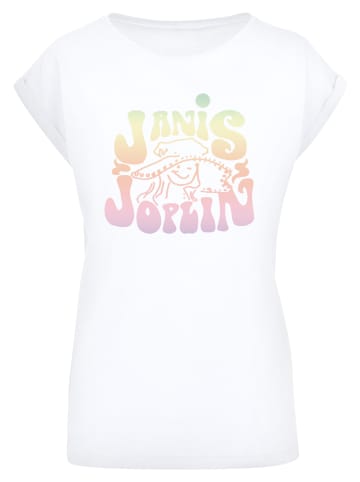 F4NT4STIC T-Shirt Janis Joplin Pastel Logo in weiß