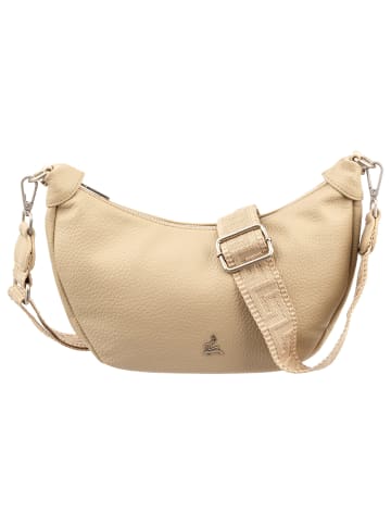 PRATTEN S036-G genarptes PU Umhängetasche Handtasche in dark beige