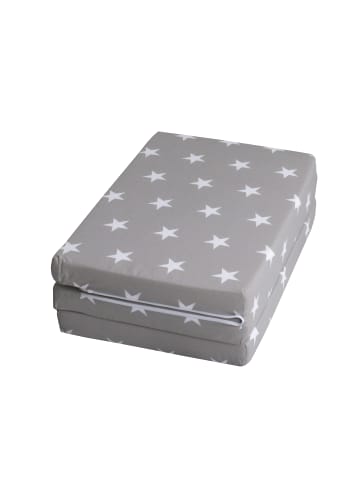 roba Reisebettmatratze Little Stars – faltbar, mit Tragetasche - Grau