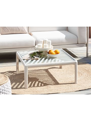 Beliani Couchtisch FERRETTI in Beige - (W) 69 x (H) 32 x (L) 69 cm