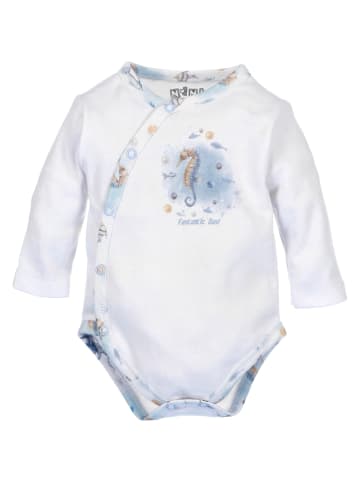 Nini Langarmbody Meerestiere XT in weiss