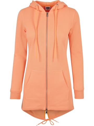 Urban Classics Zip-Kapuzenpullover in papaya