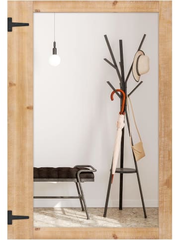 COSTWAY Wandspiegel 97 x 67 cm in Braun