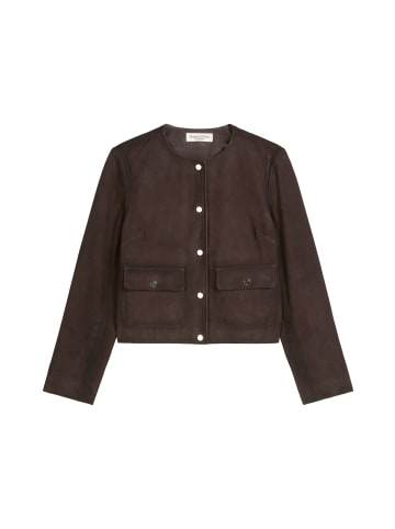 Marc O'Polo Lederjacke regular in Dark Coffee