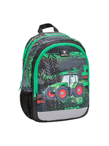 Belmil Kindergartenrucksack Kiddy Plus Tractor in Grün – (H) 33 x (L) 23 x (T) 13 cm