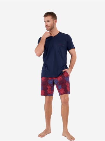 HOM Shorty Bouquet Short Sleepwear in bordeaux print