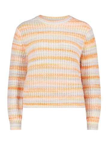 BETTY & CO Strickpullover mit Effektgarn in Cream/Orange