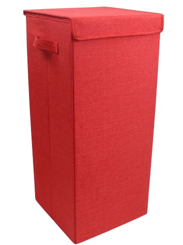 VCM  Wäschekorb Wäschebox Stoffbox mit Deckel Dreso L in Rot