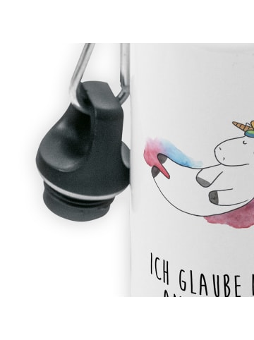 Mr. & Mrs. Panda Kindertrinkflasche Einhorn Wolke 7 mit Spruch in Weiß