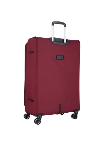 D&N Travel Line 9504 4 Rollen Trolley L 76 cm mit Dehnfalte dark red