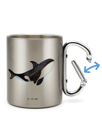 Mr. & Mrs. Panda Thermotasse Orca ohne Spruch in Silber