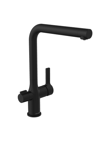 Franz Joseph Schütte AQUASTAR PRO Trinkwasser-Spültischarmatur, Schwarz matt, mit Filtersystem