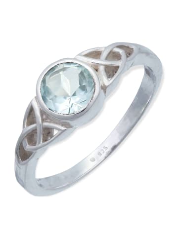 mantraroma 925er Silber - Ringe mit Blau Topas facettiert