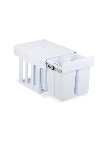 relaxdays Einbaumülleimer in Weiß - 4 x 8 L
