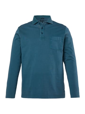 JP1880 Poloshirt in dunkles blaugrün