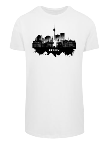 F4NT4STIC Long Cut T-Shirt Cities Collection - Berlin skyline in weiß