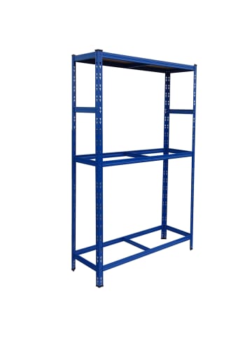 relaxdays Reifenregal in Blau - (B)110 x (H)180 x (T)40 cm