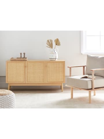 Beliani Sideboard NIVO in Braun - (W) 135 x (H) 70 x (L) 40 cm