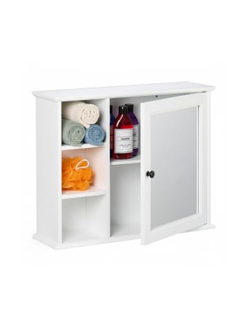 relaxdays Spiegelschrank in Weiß - (B)60 x (H48 x (T)18 cm