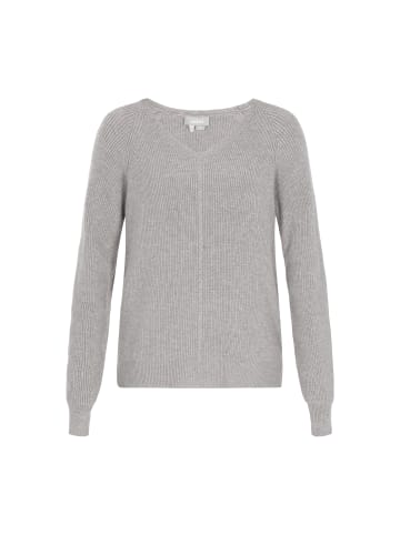 Usha Women Sweater in light grey melange