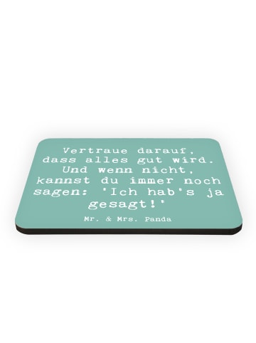 Mr. & Mrs. Panda Pinnwand Magnet Spruch Schutz & Vertrauen mit S... in Meeresbrise