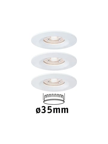 paulmann EBL Nova mini Coin rund starr IP44 LED 3x4W 310lm Weiß matt