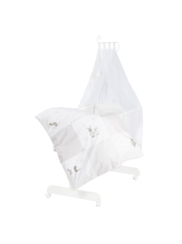 roba Babywiege Fox & Bunny + Feststellfunktion & Ausstattung 90 x 40 cm - Weiß