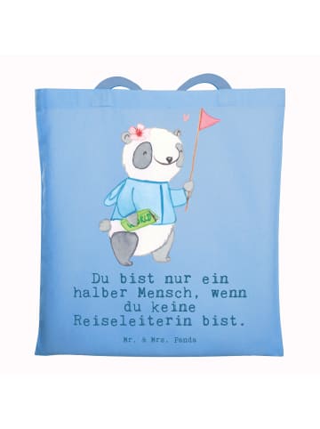 Mr. & Mrs. Panda Umhängetasche Reiseleiterin Herz mit Spruch in Sky Blue