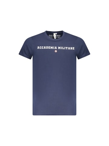 ACCADEMIA MILITARE Blaues Baumwoll-T-Shirt