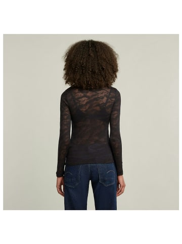 G-Star Raw Langarmshirt in dk black lace wave