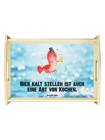 Mr. & Mrs. Panda Serviertablett Hummer Weizen mit Spruch in Oceanblue