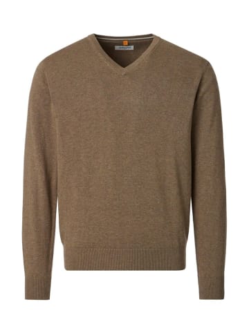 V-Ausschnitt Pullover in braun