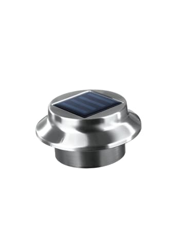 EASYmaxx Solar-Leuchte Dachrinne rund 3er-Set 1,2V Edelstahl  grau