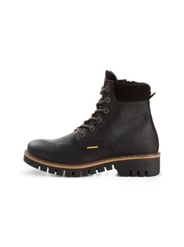 Camel Active Schnürstiefel mit Profilsohle in Schwarz