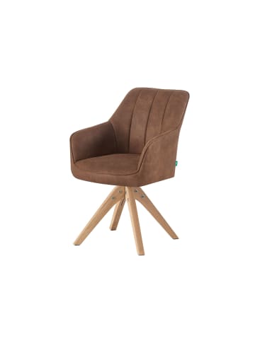 DUBI Möbel 2er-Set: Drehstuhl THOMAS-ELLY in Wildleder-Schwarz - (B)57 x (H)85 x  (T)62 cm